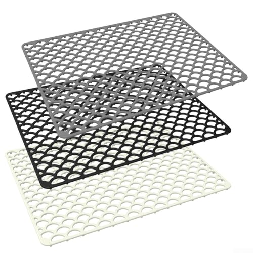 Küchenspüle-Schutzmatte aus Silikon, bietet zuverlässigen Schutz für Geschirr, Geräuschreduzierung und einfache Reinigung (schwarz) von wenyouya