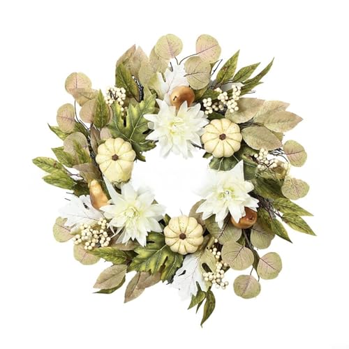 Kunststoff-Kranz zum Aufhängen für Weihnachten, Ostern, Halloween, Herbst, Frühling, Urlaub, Veranstaltungsort, Requisite, mehrere für Party, Geburtstag, Valentinstag (40 cm) von wenyouya