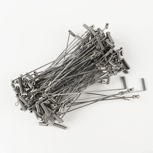 L-förmiger Kettenhaken aus Edelstahl, 10 Stück, perfekt für Seestangen und Drahtsaiten-Projekte (10 cm) von wenyouya