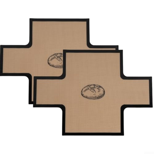 Leicht zu reinigende 2 Stück Silikon-Broteinlagen für Backerlebnis (schwarz) von wenyouya