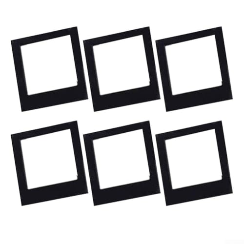 Magnetischer Bilderrahmen für Instax-Film mit Acryl-Konstruktion, geeignet für die Präsentation auf Kühlschränken, Schließfächern und Aktenschränken, 6 Stück (schwarz) von wenyouya