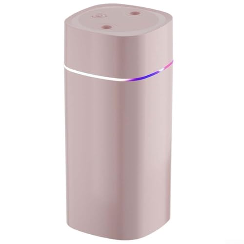 Moderner Raumbefeuchter mit bunten Effekten, 600 ml Tank, für Feuchtigkeit und Entspannung in jedem Raum (Rosa) von wenyouya
