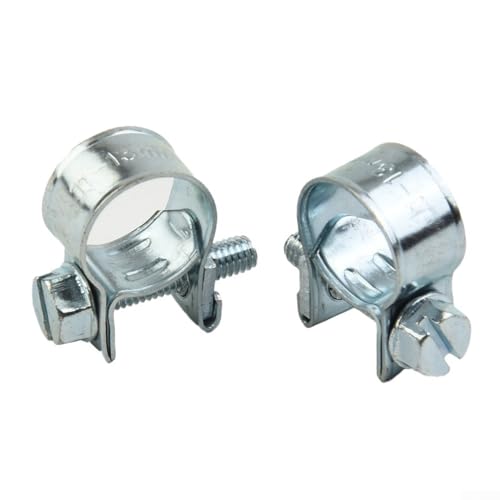 Mutter und Schraube Mini-Schlauchschellen zum sicheren Spannen von Kraftstoffleitungen, Benzinleitungen, Dieselluftschläuchen, kleinen Durchmessern, mit Kohlenstoffstahlmaterialien (11–13 mm) von wenyouya