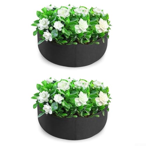 Nachhaltige Gartenarbeit mit robusten Vliesstoff-Pflanzbeuteln, für kleine Gärten oder Terrassen (60 x 20 cm) von wenyouya