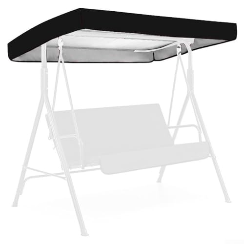 Outdoor Patio Swing Canopy Cover with Side Holes for Enhanced Protection and Storage (Black) von wenyouya