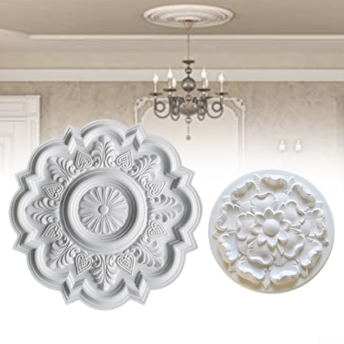 PU Deckenlampe Panel mit Muster Design für Innenbereich, auch Feuchträume, Wand- oder Deckenmontage (24cm) von wenyouya