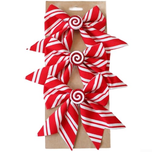 Plaid Ribbon Bow Tree Decorations with Traditional Stripe Design for Holiday Scene Arrangements and Multiple Size Options (C) von wenyouya