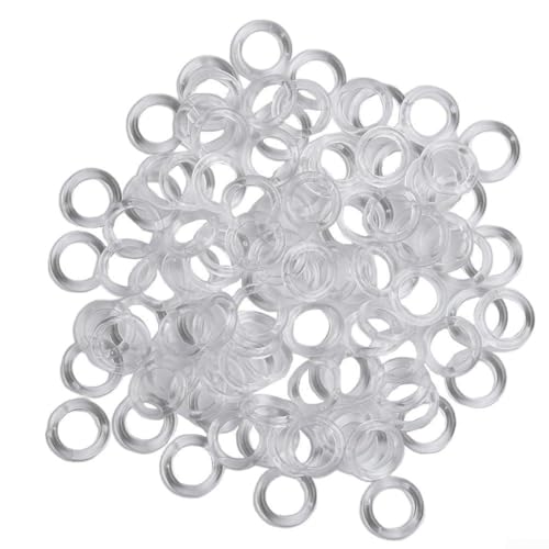 Raffrollo-Ringe aus transparentem Kunststoff, 14 mm, für vertikale Jalousien, erhältlich in 20, 50 oder 100 Stück (100 Stück) von wenyouya