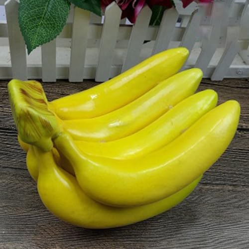 Realistische Schaumstoff-Bananenstrauß, künstliche Früchte, Dekoration, Requisite, geeignet für Küchenschränke, Zuhause, Party-Dekoration und Fotoshootings von wenyouya