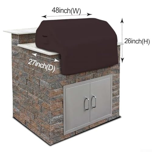 Robuste, wasserdichte Grillabdeckung für Outdoor-Grills, bietet zuverlässigen Schutz vor Wetterschäden mit leichtem und faltbarem Design (121,9 cm) von wenyouya