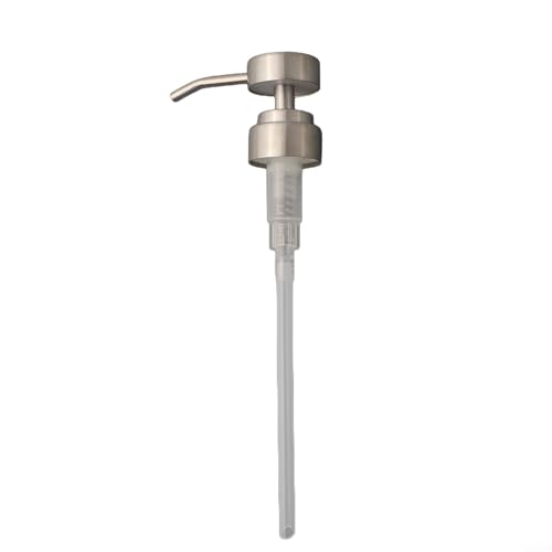 Robuster Pumpenkopf aus Edelstahl mit 28400 Gewinde für Kosmetik- und Seifenspender, reibungsloses Dosieren und Aufbauen (Silber) von wenyouya