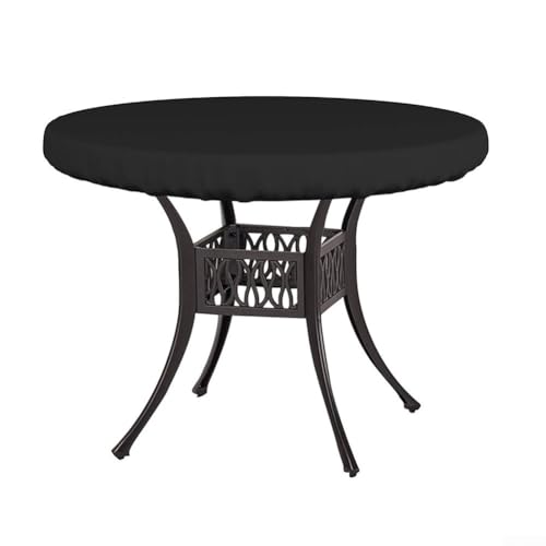 Runde Tischdecke für Mahlzeiten im Freien, 210D Oxford-Gewebe, bietet effektiven Staub- und Wetterschutz (76 x 10 cm) von wenyouya