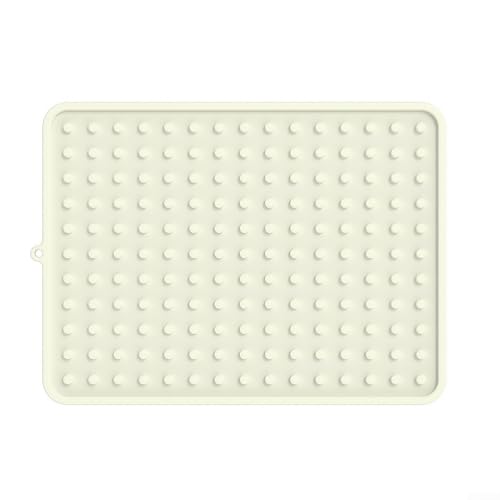 Rutschfeste Silikon-Abtropfmatte für Küchengeschirr, hitzebeständig und schnell trocknend, perfekt zum Schutz von Theken vor Kratzern (weiß) von wenyouya