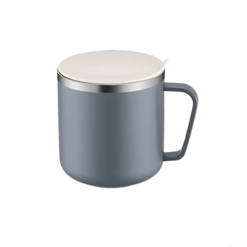 Schlankes Design, isolierter Campingbecher aus 304 Edelstahl, ideal zum Warmhalten von Getränken im Freien (graublau) von wenyouya
