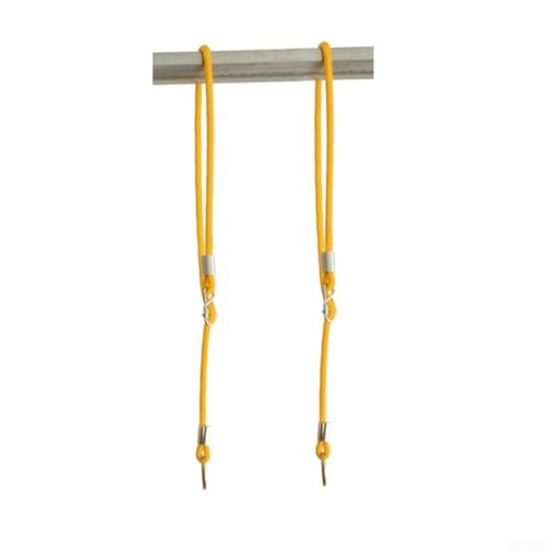 Set mit 2 verstellbaren Schaukelseilen für Bäume, robust und anpassungsfähig für verschiedene Outdoor-Aktivitäten (gelb) von wenyouya