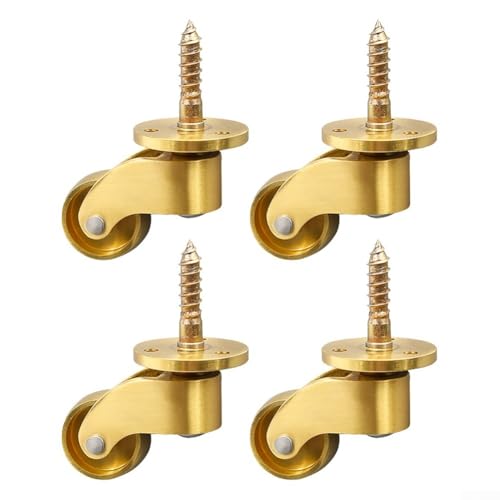 Set mit 4 Messingrollen mit leisen Kugellagern und 360-Grad-Drehung für schwere Möbel wie Sofas, Tische und Regale Set mit 4 Messingrollen mit leisen Kugellagern und 360-Grad-Drehung für schwere Möbel wie Sofas, Tische und Regale von wenyouya
