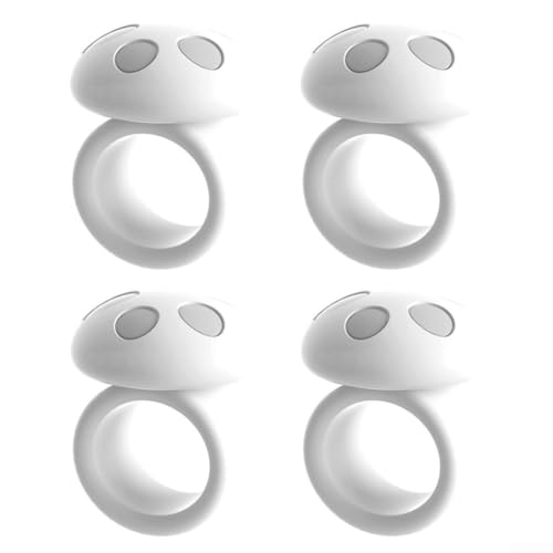 Silikon Türgriffstopper 4 Pack für Aufprallschutz und Geräuschreduzierung in Haushaltstüren (weiß) von wenyouya