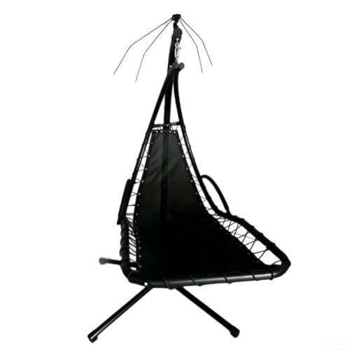 Sitzbodenbezug zum Aufhängen von Eierstühlen, Ersatz-Sitztuch, Schaukelstuhl-Abdeckung für Textilene im Innen- und Außenbereich, Hängestuhl-Basis mit Seitentasche/Seil für Terrasse, Garten, 64 x 197 x von wenyouya