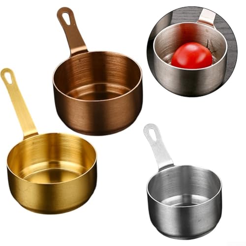 Soßentopf aus Edelstahl, 100 ml, effizient für Milch, Brei und Soßenzubereitung (Bronze M) von wenyouya