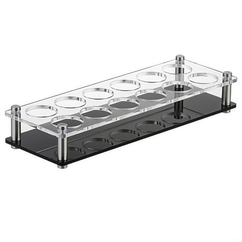 Stilvolles Acryl-Tablett für Gläser mit 6 12 24 Löchern für Gäste (12 Löcher) von wenyouya