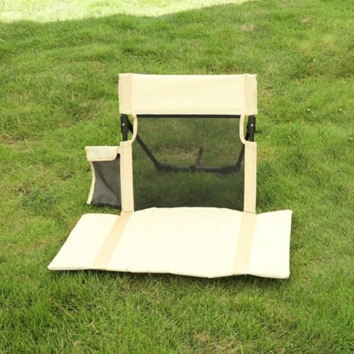 Strandkorb, leicht, faltbar, mit atmungsaktiver Netz-Rückenlehne und praktischer Seitentasche für Outdoor-Reisen, Camping, Picknicks und Poolside (weiß) von wenyouya