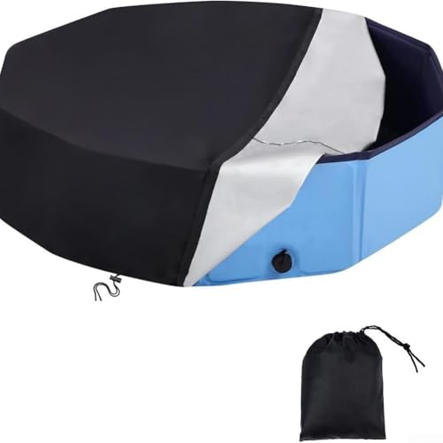 Strapazierfähige Hundepoolabdeckung für aufblasbare Schwimmbäder, Oxford-Gewebe widersteht Rissen und Wetter, um den Außenpool Ihres Kindes sauber und geschützt zu halten (200 x 30 cm) von wenyouya