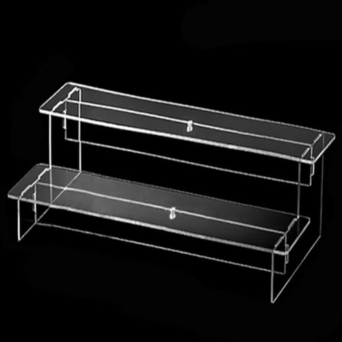 Transparenter 25-lagiger Acryl-Präsentationsständer für einfache Organisation von Parfüms und Schmuck (2 Schichten 20 cm) von wenyouya