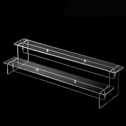 Transparenter 25-lagiger Acryl-Präsentationsständer für einfache Organisation von Parfüms und Schmuck (2 Schichten 40 cm) von wenyouya