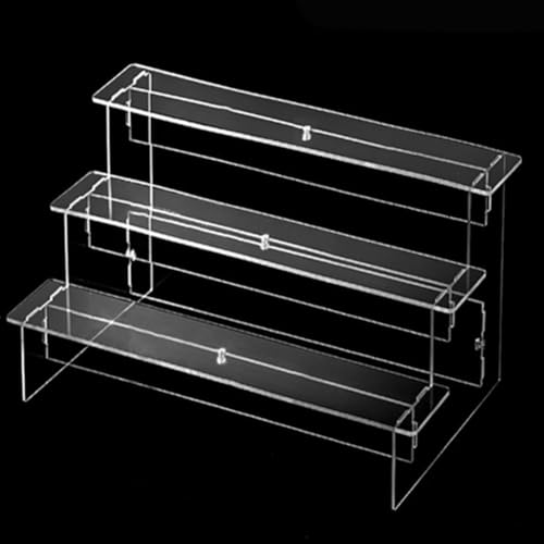 Transparenter 25-lagiger Acryl-Präsentationsständer für einfache Organisation von Parfüms und Schmuck (3 Schichten 20 cm) von wenyouya