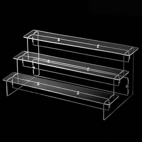 Transparenter 25-lagiger Acryl-Präsentationsständer für einfache Organisation von Parfüms und Schmuck (3 Schichten 35 cm) von wenyouya