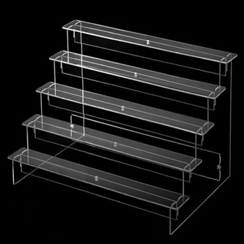 Transparenter 25-lagiger Acryl-Präsentationsständer für einfache Organisation von Parfüms und Schmuck (5 Schichten 29 cm) von wenyouya