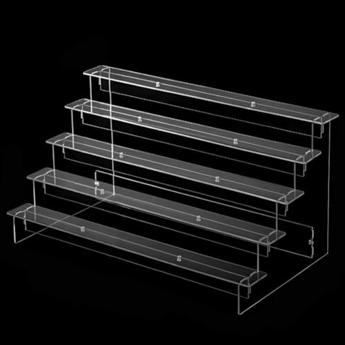 Transparenter 25-lagiger Acryl-Präsentationsständer für einfache Organisation von Parfüms und Schmuck (5 Schichten 40 cm) von wenyouya