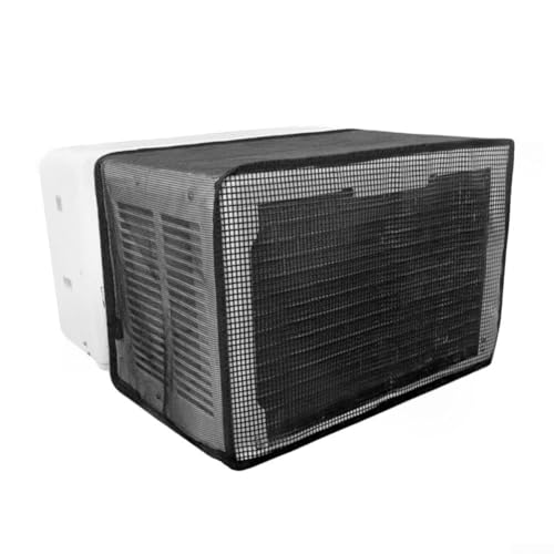 U-förmige AC-Abdeckung für Midea 8000/10000/12000 BTU Einheiten, effektiver Wetterschutz, atmungsaktives Netz-Design (schwarz) von wenyouya