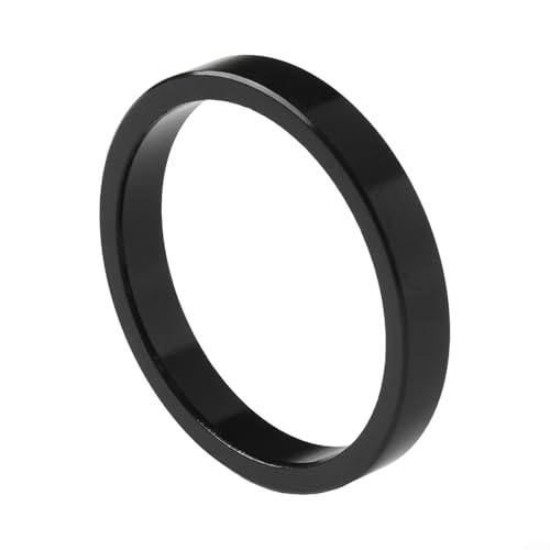 Verbesserte Leistung Fahrrad-Gabel-Abstandshalter CNC-Aluminium-Unterlegscheiben für 28 6 mm Vordergabel Kompatibilität (schwarz 5 mm) von wenyouya