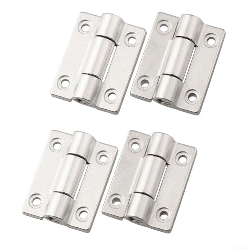 Verstellbare Dämpfungsscharniere für Möbel und industrielle Anwendungen (26 x 22 mm, Silber), 4 Stück von wenyouya