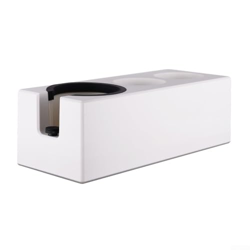 Verstellbare Kaffee-Tamperstation mit rutschfestem Griff, kompatibel mit 51 mm, 53 mm und 58 mm Siebträgern, unverzichtbar zum Brauen (weiß 51/53 mm) von wenyouya