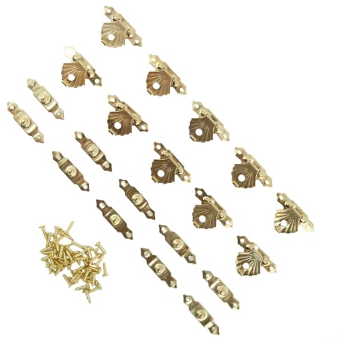 Vorhängeschloss aus Eisen, Antik-Bronze, für Schmuckkästchen, dekorative Riegel-Hardware (Gold), 10 Stück von wenyouya