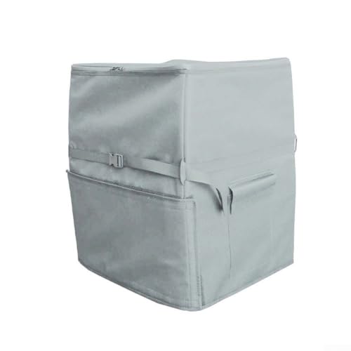 Wasserdichte Spa-Pumpenabdeckung 420D Oxford-Gewebe mit Reißverschluss und Schnallen, Allwetterschutz für Wannenheizungsgeräte, passend für 43 x 38 x 54 cm (420D grau) von wenyouya