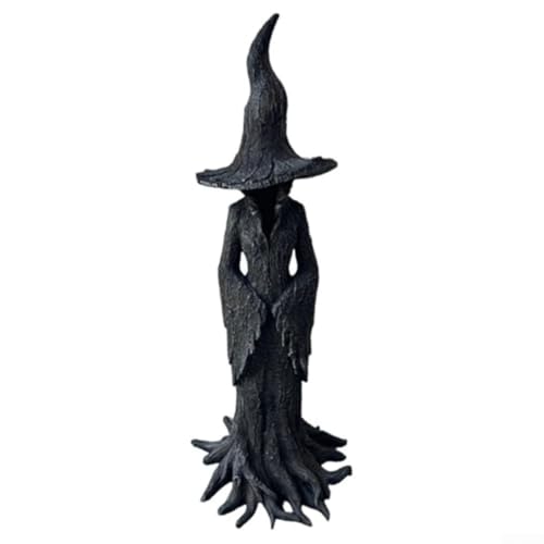 Wenyouya Halloween Hexe Statue Harz Hexe Figur gesichtslose Geister Skulptur Harz für Halloween Home Haunted House Decor von wenyouya