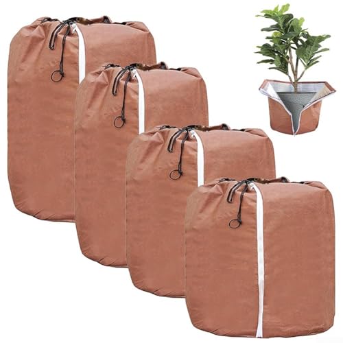 Winterpflanzen-Frostschutzbeutel, zum Abschirmen von Pflanzen gegen kaltes Wetter, hält Pflanzen gesund und gedeiht (65 * 70 cm) von wenyouya