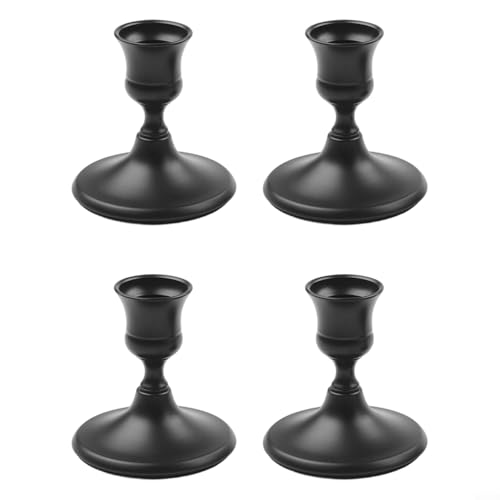 Zeitlose Kerzenhalter für Hochzeiten und Dinnerpartys, stabiles Metall für den täglichen Gebrauch (4 Stück) von wenyouya