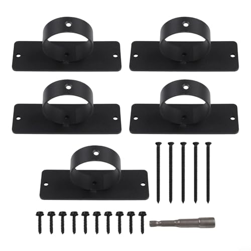 wenyouya 5 Stück Seilzaunhalterungen Edelstahl 304 Schwarz Seil Geländer Haken Set für Garten Deck Dock Rail Support 5,1 cm Seilklemme mit Schrauben wenyouya 5 Stück Seilzaunhalterungen Edelstahl 304 Schwarz Seil Geländer Haken Set für Garten Deck Dock Rail Support 5,1 cm Seilklemme mit Schrauben von wenyouya