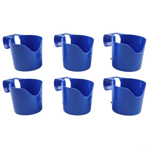 wenyouya 6 Stück Poolside Cup Holders Heavy Duty Kunststoff Getränkehalter für oberirdische Pools passend für 5,1 cm runde Bars wetterbeständig stapelbar von wenyouya