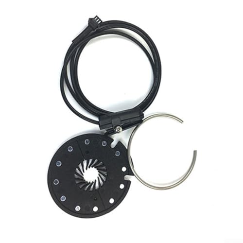wenyouya KT-D12L 12 Magnet Elektrofahrrad Pedalassistent Sensor Trittfrequenz Geschwindigkeit Split Disk PAS-Kit für E-Bike linke Seite Tretlager Einfache Installation LED-Anzeige (SM-Stecker) von wenyouya
