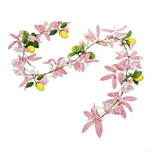 wenyouya Künstliche Zitronenranken-Girlande, 175 cm, künstlicher Zitronenzweig für Hochzeit, Party und Küche, Dekoration, realistische Kunststoff-Zitronen und Blätter für Tür, Fenster, Tisch oder wenyouya Künstliche Zitronenranken-Girlande, 175 cm, künstlicher Zitronenzweig für Hochzeit, Party und Küche, Dekoration, realistische Kunststoff-Zitronen und Blätter für Tür, Fenster, Tisch oder von wenyouya