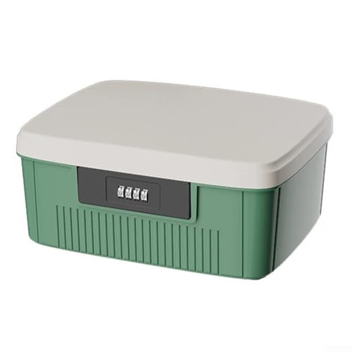 wenyouya Medizinbox mit sicherem Verschluss, 9 l, wasserdicht, mit Zahlenschloss, für Zuhause, Schule und Büro, Kunststoff-Organizer (grün) von wenyouya