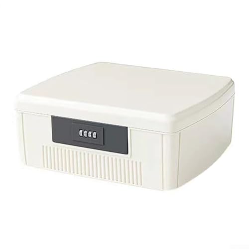 wenyouya Medizinbox mit sicherem Verschluss, 9 l, wasserdicht, mit Zahlenschloss, für Zuhause, Schule und Büro, Kunststoff-Organizer (weiß) von wenyouya