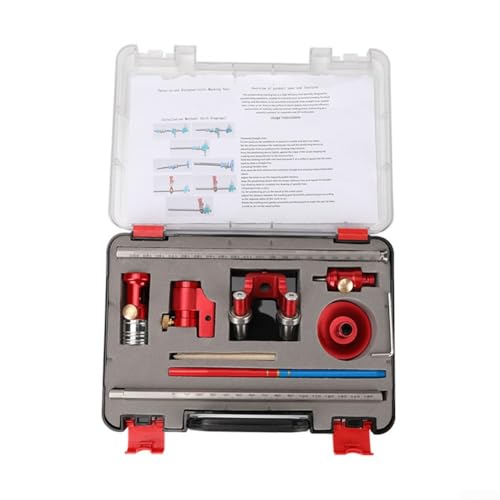 wenyouya Radmarkierungslehre aus Metall, verstellbar, Sechskant-Vernier für Zapfen, Einsteckarbeiten, Aluminium, Edelstahl, Messingkonstruktion, 235 x 160 mm von wenyouya