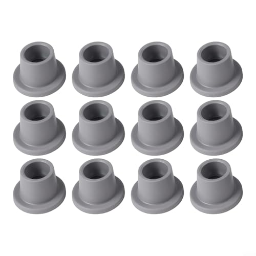 wenyouya Rutschfeste Duschstuhlfüße – Gummi-Endkappe mit Metalleinsätzen für gerade Rohre von 28–30 mm (4/8/12/16er-Pack) (12 Stück) von wenyouya