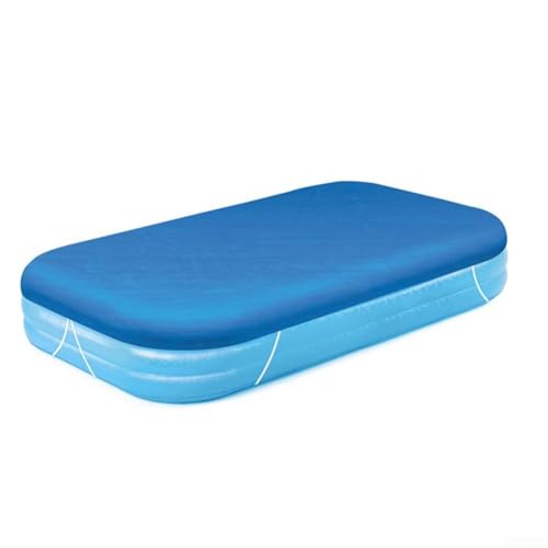 wenyouya Schwere PE-Poolabdeckung | 3-lagiger UV-Schutz | -34.4 °C bis 57.2 °C Bereich | Wählen Sie 262 cm oder 305 cm | Blaue Sicherheitskante (262 × 175 cm) von wenyouya